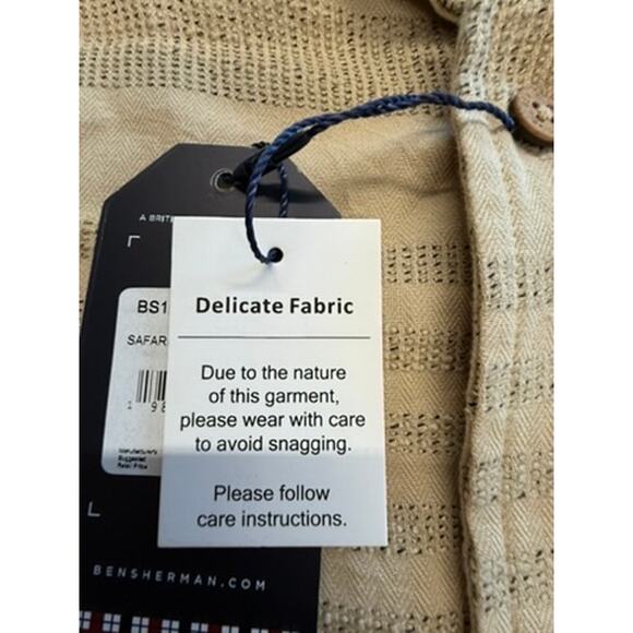 NWT!! "BEN SHERMAN" Men's Button Up SZ M, MS-99.00 Safari Preppy Quiet Luxury - Picture 5 of 11